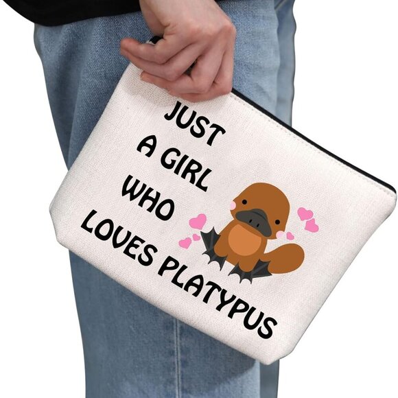 Platypus Lover Gift Who Loves Platypus Makeup Bag Platypus Owner Cosmetic Bag Pl - Picture 4 of 7